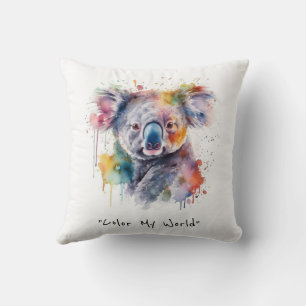 Cojín Decorativo Mimos de Koala en Color, personalizado