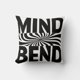 Cojín Decorativo Mind Bend Optical Illusion Bold Black and White