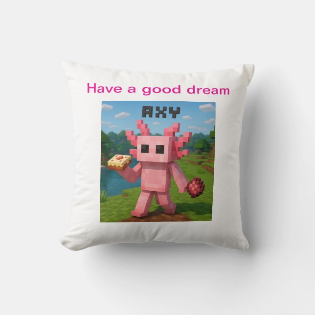 Cojín Decorativo minecraft pillow axy (Anverso)