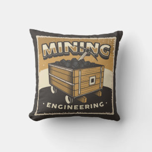 Cojín Decorativo Minería de caverna retro-Cojín decorativo de excav