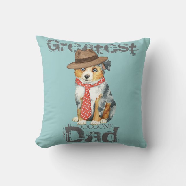 Cojín Decorativo Mini American Shepherd Dad (Anverso)