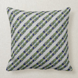 Cojín Decorativo Mini flips-flopes rayados (azul/verde)