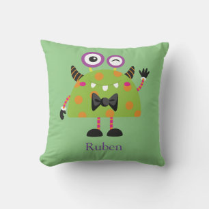 Cojín Decorativo Mini monstruo, verde claro, dormitorio infantil