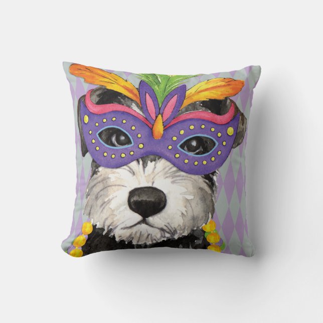 Cojín Decorativo Mini Schnauzer del carnaval (Anverso)