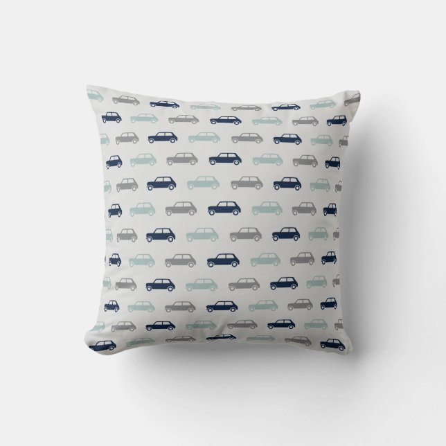 Cojín Decorativo Mini toneleros en camino - azul y gris - (Anverso)