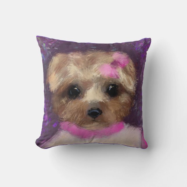 COJÍN DECORATIVO MINI YORKIE POO   (Anverso)