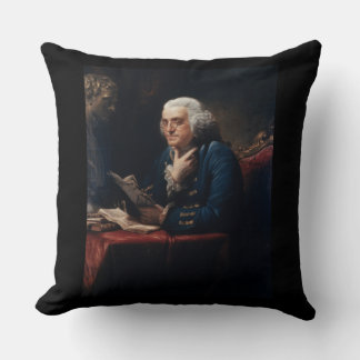 Cojín Decorativo Miniatura Retrato Benjamin Franklin en la Casa Bla