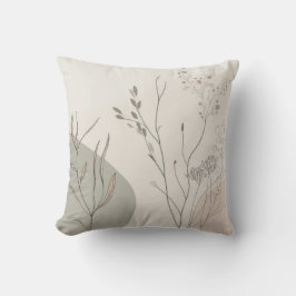 Cojín Decorativo Minimal Botanical Decor – Abstract Wildflower Line
