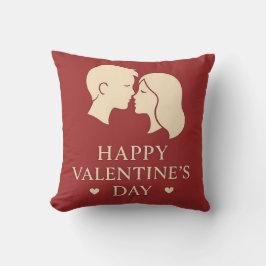 Cojín Decorativo Minimal Couple Silhouette Valentines Decorative
