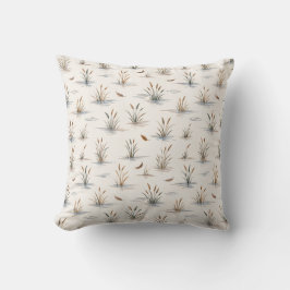 Cojín Decorativo Minimal Marsh Grass Water Ripple Feather Pattern