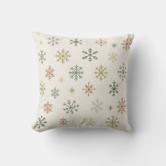 Cojín Decorativo Minimal Snowflakes Seamless Pattern