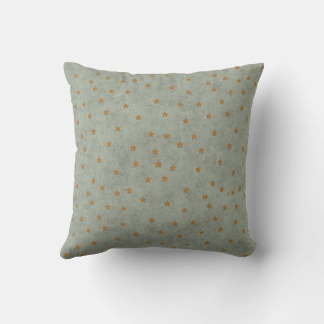 Cojín Decorativo Minimal Star Pattern Throw Pillow in Sage Green (Reverso)