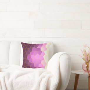 Cojín Decorativo Minimalismo abstracto Art Púrpura Células blancas 