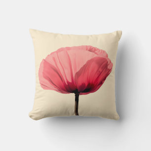 Cojín Decorativo Minimalismo en la flor de la amapola