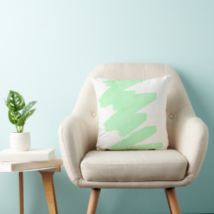 Cojín Decorativo Minimalismo Resumen Art Pale Turquesa Verde