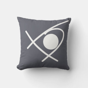 Cojín Decorativo Minimalismo Resumen Arte Gris Y Blanco