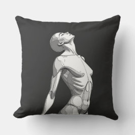 Cojín Decorativo Minimalist Android Female - Modern Throw Pillow