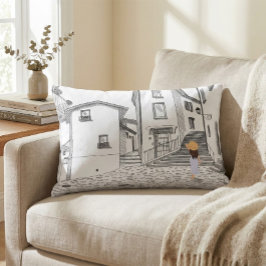 Cojín Decorativo Minimalist European Street Illustration 