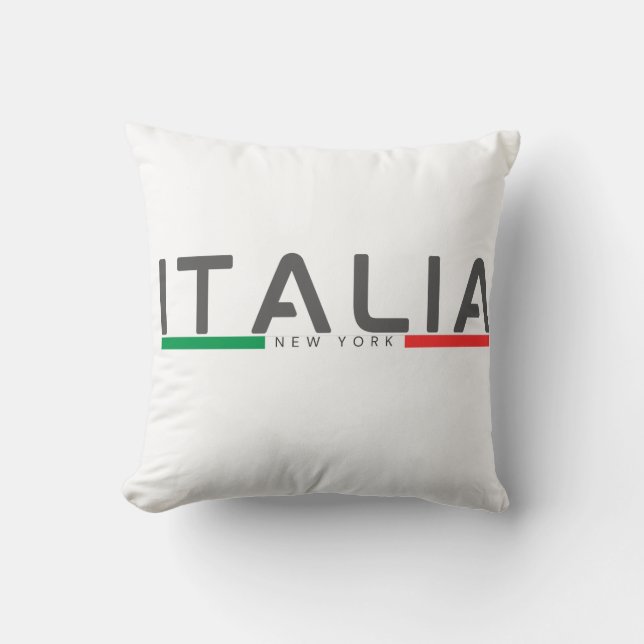 Cojín Decorativo Minimalist Italy Flag New York italian  (Anverso)