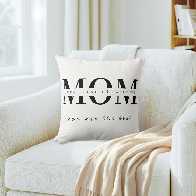 Cojín Decorativo Minimalist Personalized Mom Name Pillow (Subido por el creador)