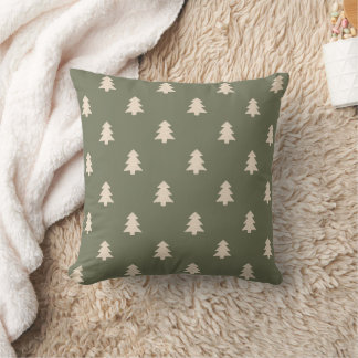 Cojín Decorativo Minimalist Pine Tree Neutral Boho Farmhouse Winter