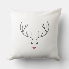 Cojín Decorativo minimalist reindeer face