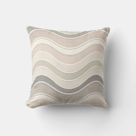 Cojín Decorativo Minimalist Wavy Beige Throw Modern Abstract