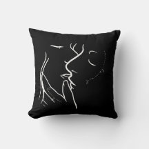 Cojín decorativo Minimalista de arte "Amantes del