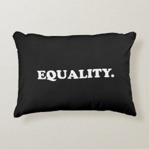 Cojín Decorativo Minimalista de tipografía moderna blanca y de igua