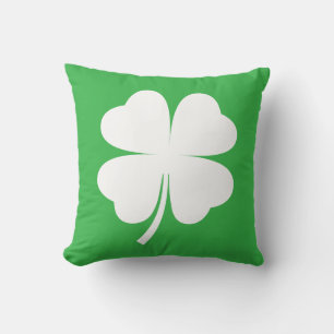 Cojín Decorativo Minimalista diseño de trébol de San Patricio
