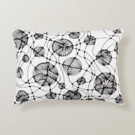 Cojín Decorativo Minimalista Lumbar Pi Neurográfica en Blanco y Neg