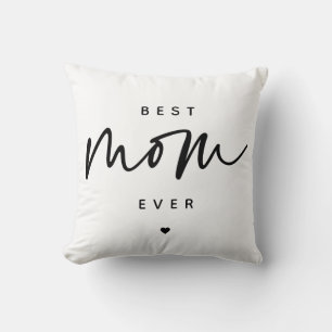 Cojín Decorativo Minimalista mejor madre jamás elegante tipografía 