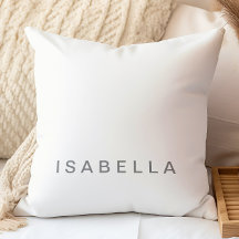 Minimalista Moderna Nombre Personalizado Blanco y