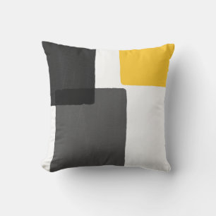 Cojín Decorativo Minimalista moderno amarillo gris negro blanco ama