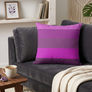 Cojín Decorativo Minimalista moderno rayas gradiente rosa y púrpura