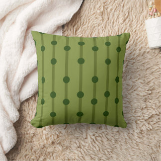 Cojín Decorativo Minimalista verde oscuro geométrico puntos y rayas
