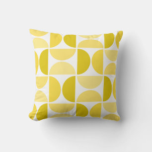 Cojín Decorativo Mínimo Bowls de siglo medio amarillo arte
