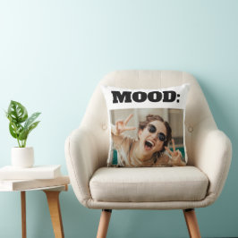 Cojín Decorativo Mínimo Personalizado MOOD Gracioso Añadir foto
