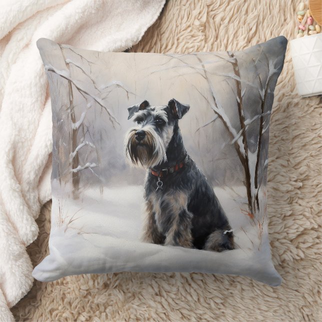 Cojín Decorativo Ministra Schnauzer Let It Snow Navidades (Manta)