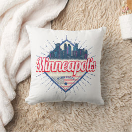 Cojín Decorativo Minneapolis Minnesota Estados Unidos Skyline