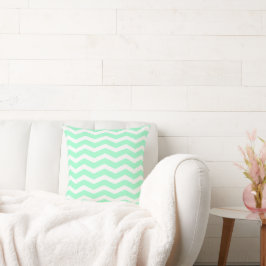Cojín Decorativo Mint Green Chevron