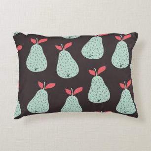 Cojín Decorativo Mint Pears: Textura sin soldadura vintage