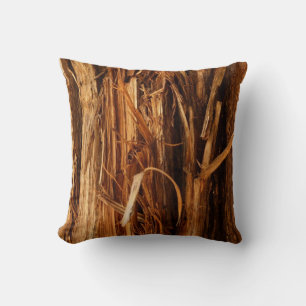 Cojín Decorativo Mira de corteza de madera texturizada de cedro