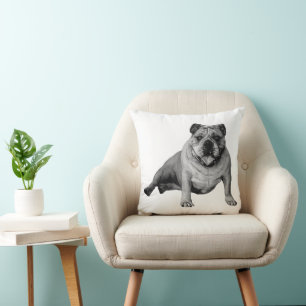 Cojín Decorativo Mirada Acogedora de Bulldog