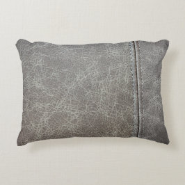 Cojín Decorativo Mirada de cuero gris elegante