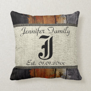 Cojín Decorativo Mirada de madera del vintage rústico de la