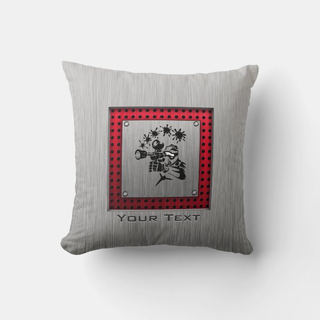 Cojín Decorativo Mirada metalizado cepillada Paintball (Anverso)