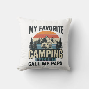 Cojín Decorativo Mis compañeros de camping favoritos me llaman cami