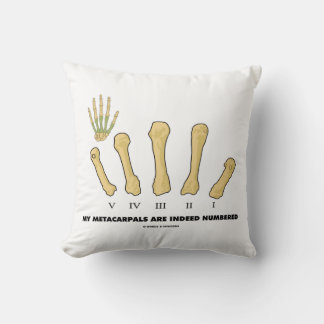 Cojín Decorativo Mis Metacarpales Están Efectivamente Numerados (An