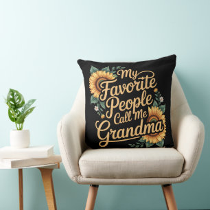 Cojín Decorativo Mis personas favoritas me llaman abuela día de la